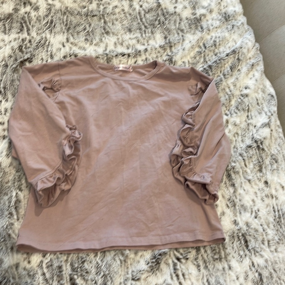 Girls Colorful Childhood ruffle shirt